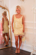 Load image into Gallery viewer, The Goldie Coast Sequin Dress - Lemontini
