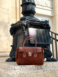 Load image into Gallery viewer, The Blair Suede Handbag — Cognac
