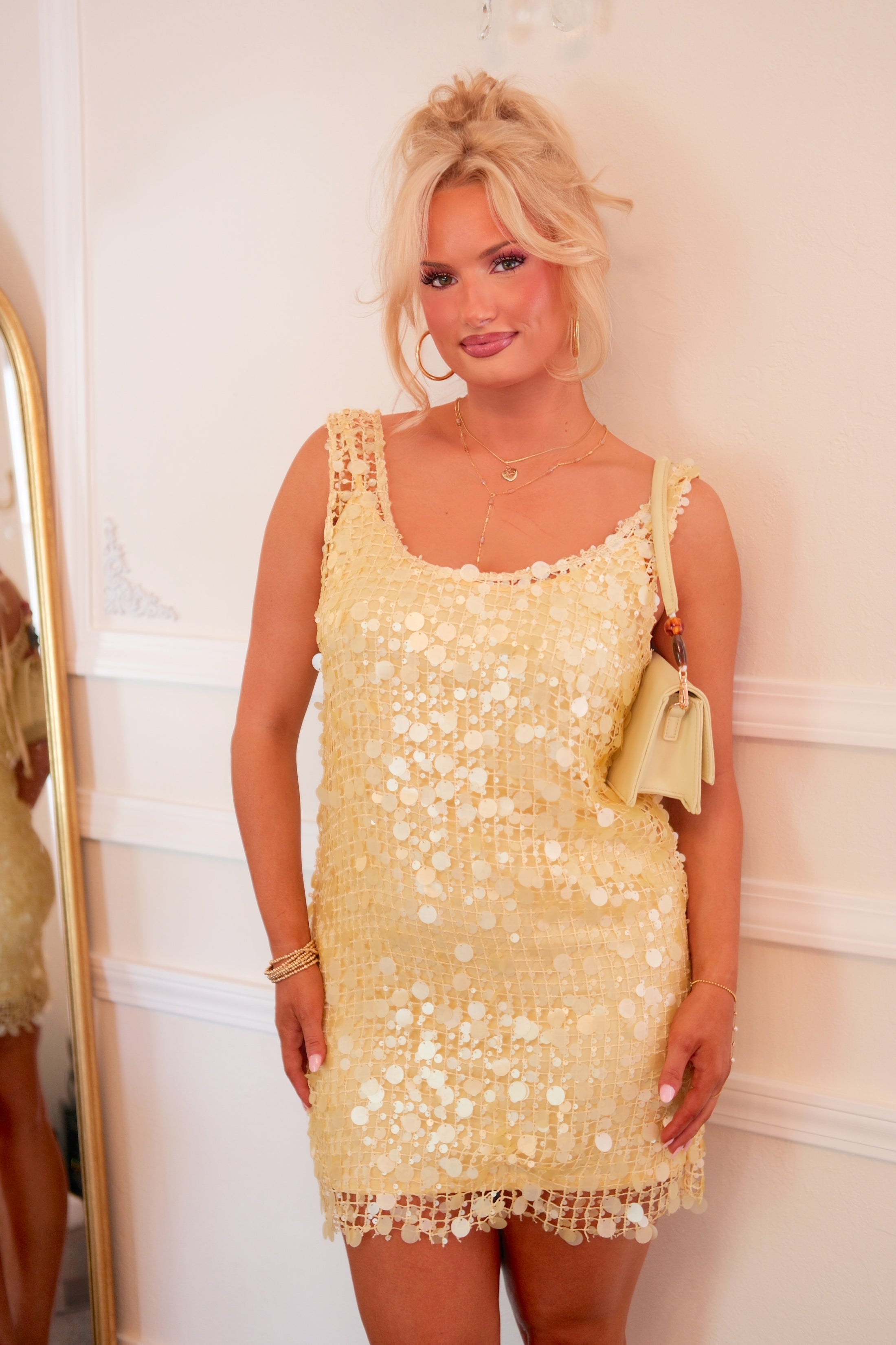 The Goldie Coast Sequin Dress - Lemontini