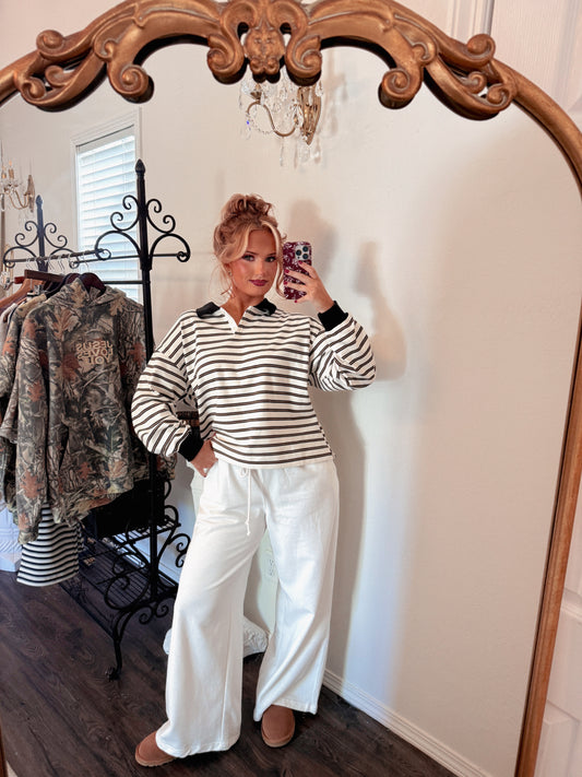 The Oxford Rugby Top - Olive/Black