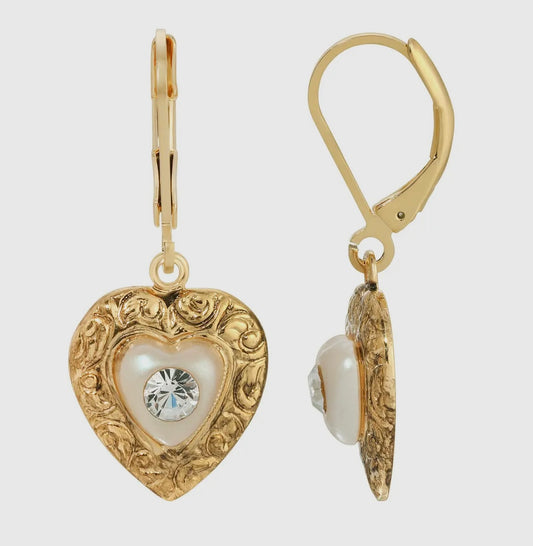 Heirloom Hearts Drop Earrings