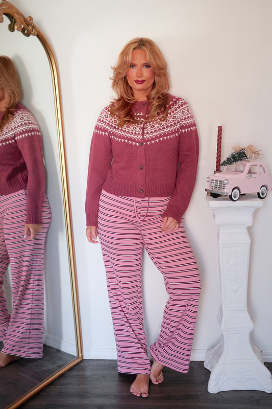 The Mulled Berry Fair-Isle Cardigan