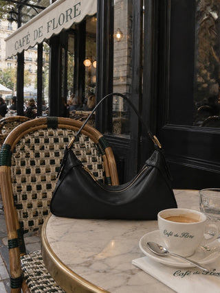 The Café Society Shoulder Bag — Noir
