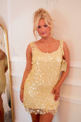 Load image into Gallery viewer, The Goldie Coast Sequin Dress - Lemontini
