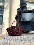 Load image into Gallery viewer, The Tribeca Woven Handbag — Burgundy
