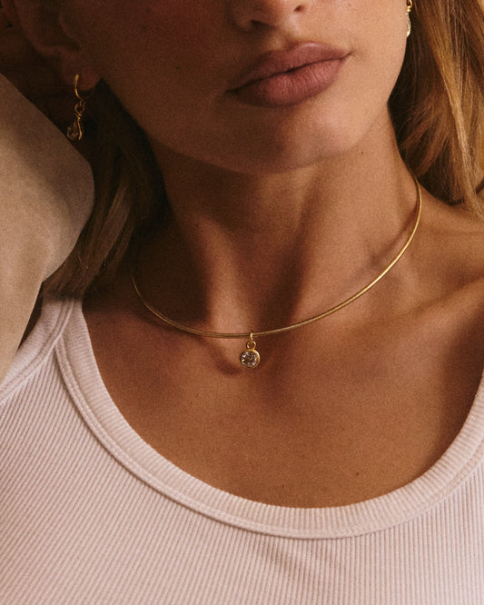 The Georgia Stone Omega Necklace