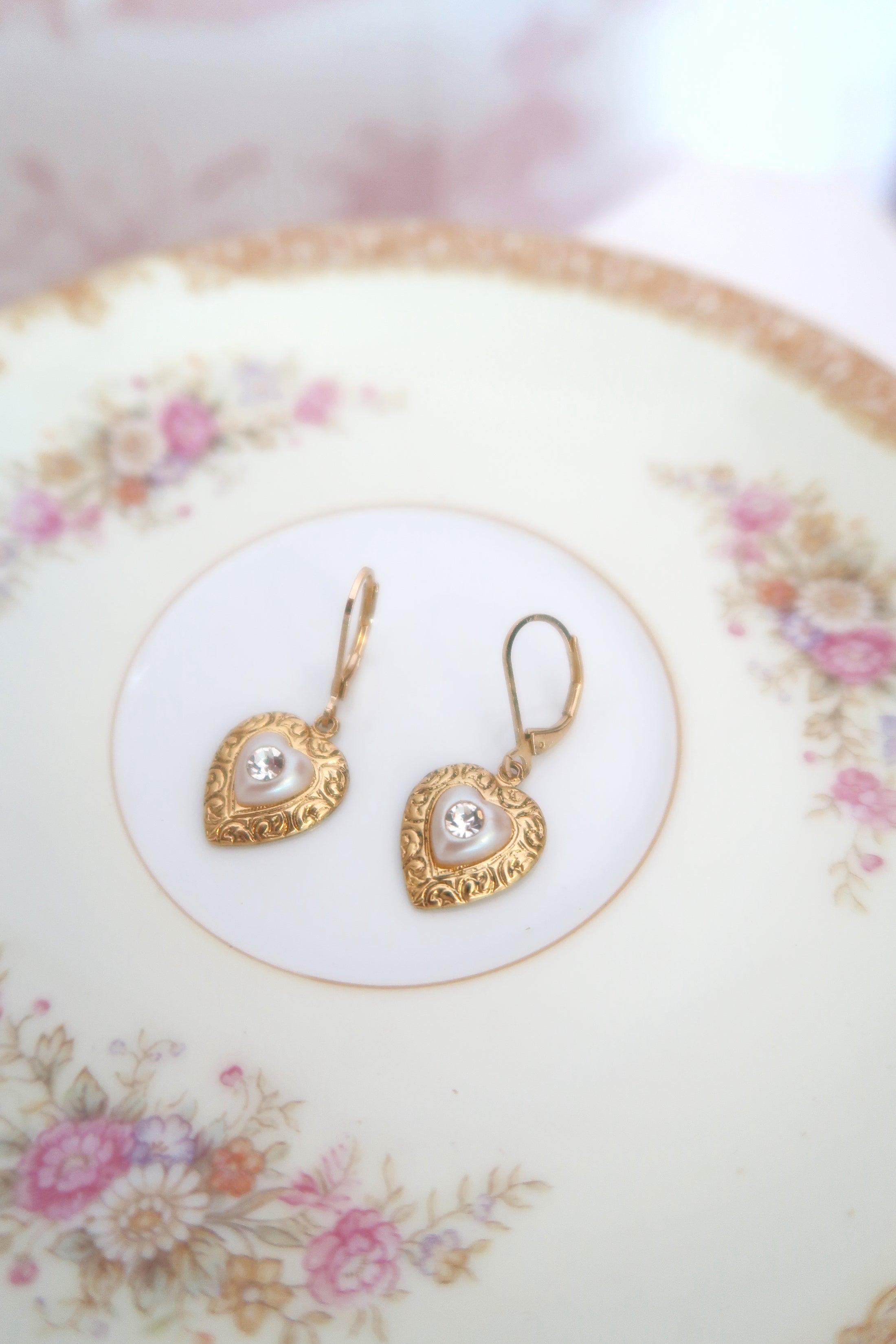 Heirloom Hearts Drop Earrings