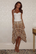 Load image into Gallery viewer, Asha Hankerchief Midi Skirt - Vinnie Brown
