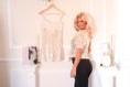 Load image into Gallery viewer, The Margaux Lace Blouse – Crème
