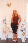 Load image into Gallery viewer, The Colette Lace Trim Tank – Cocoa
