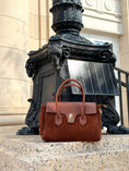 Load image into Gallery viewer, The Blair Suede Handbag — Cognac
