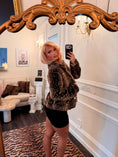 Load image into Gallery viewer, Bambi Faux Fur Jacket — Spotted Chocolate.
