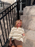Load image into Gallery viewer, The Hudson Stripe Polo Sweater
