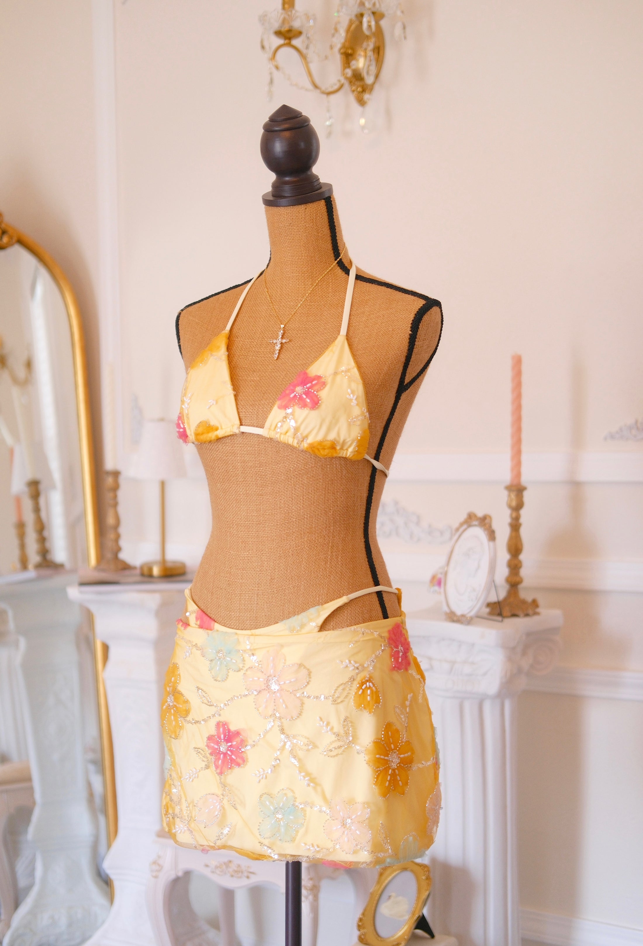 The Soleil Riviera Beaded Set – Limoncello Bloom