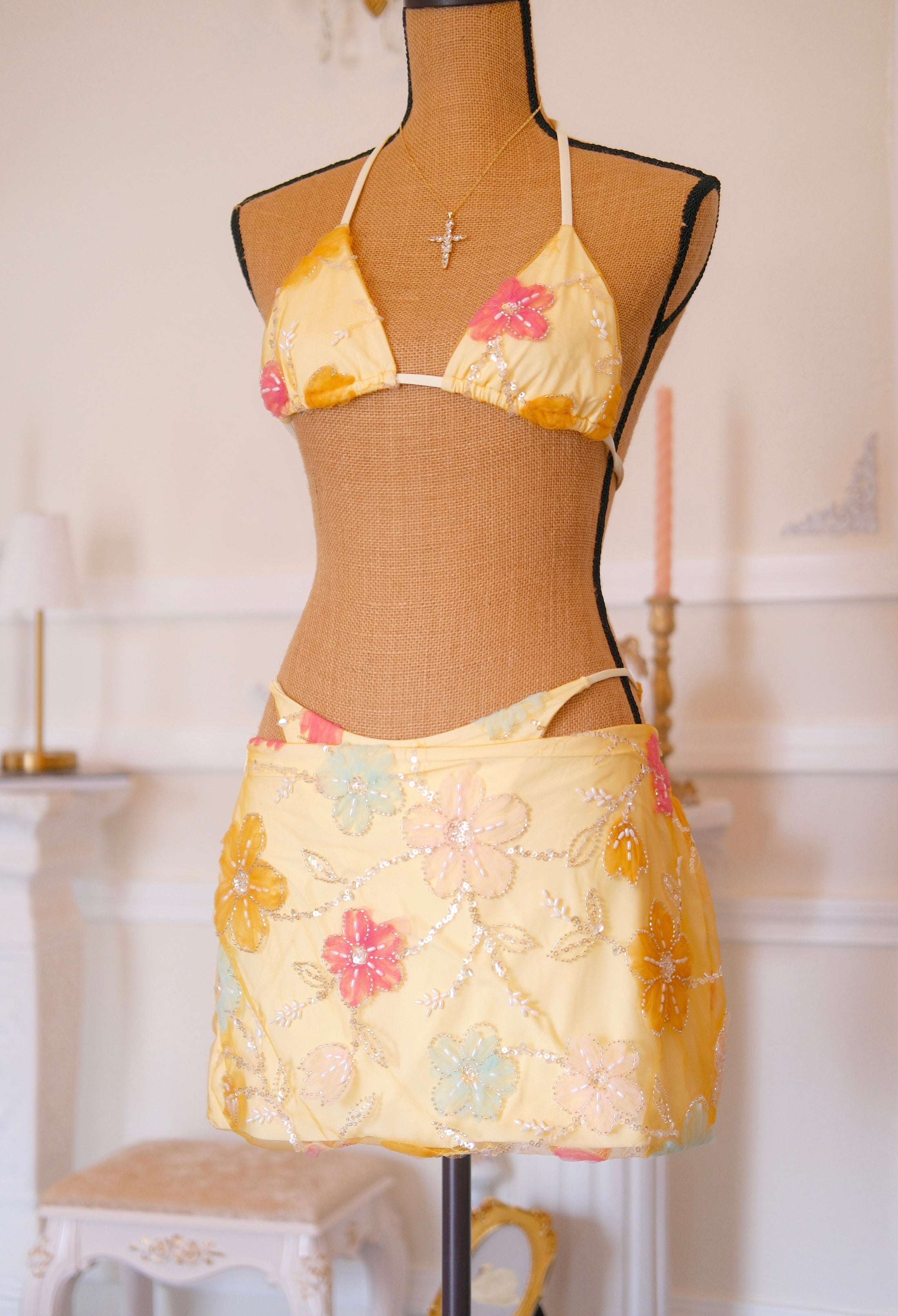 The Soleil Riviera Beaded Set – Limoncello Bloom
