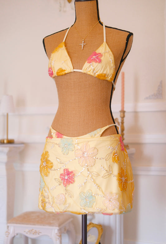 The Soleil Riviera Beaded Set – Limoncello Bloom