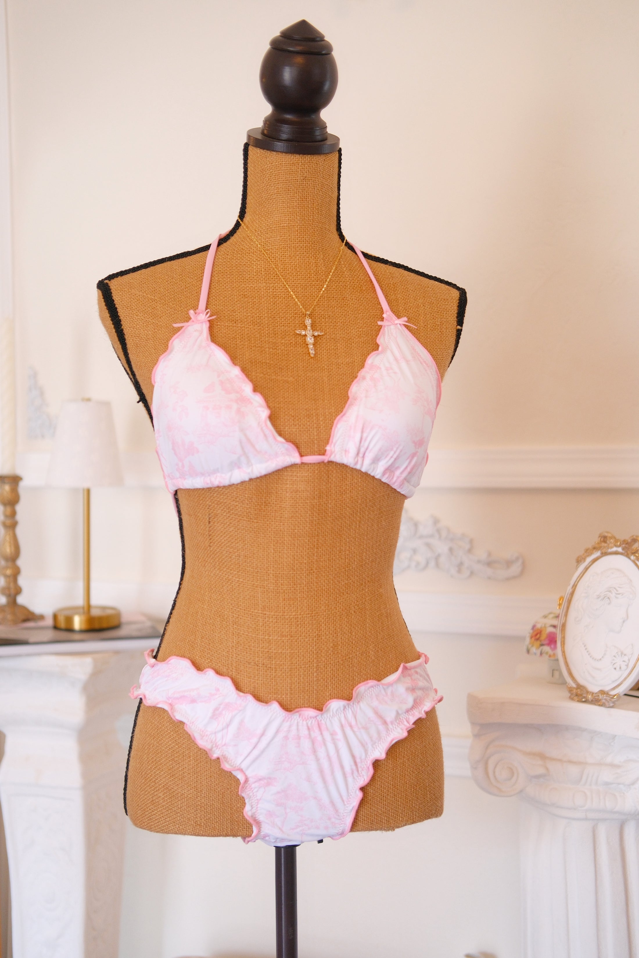 The Colette Toile Bikini Set – Blush