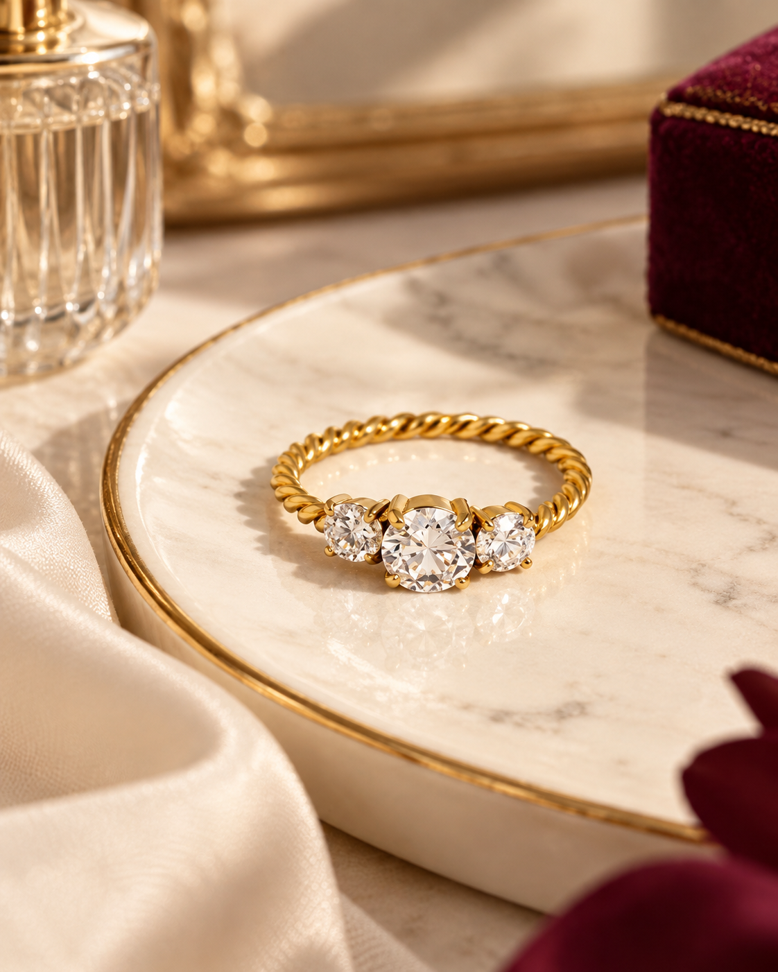 The Bellamy Three-Stone Ring