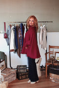 Load image into Gallery viewer, The Valmont Fringe Poncho - Bordeaux
