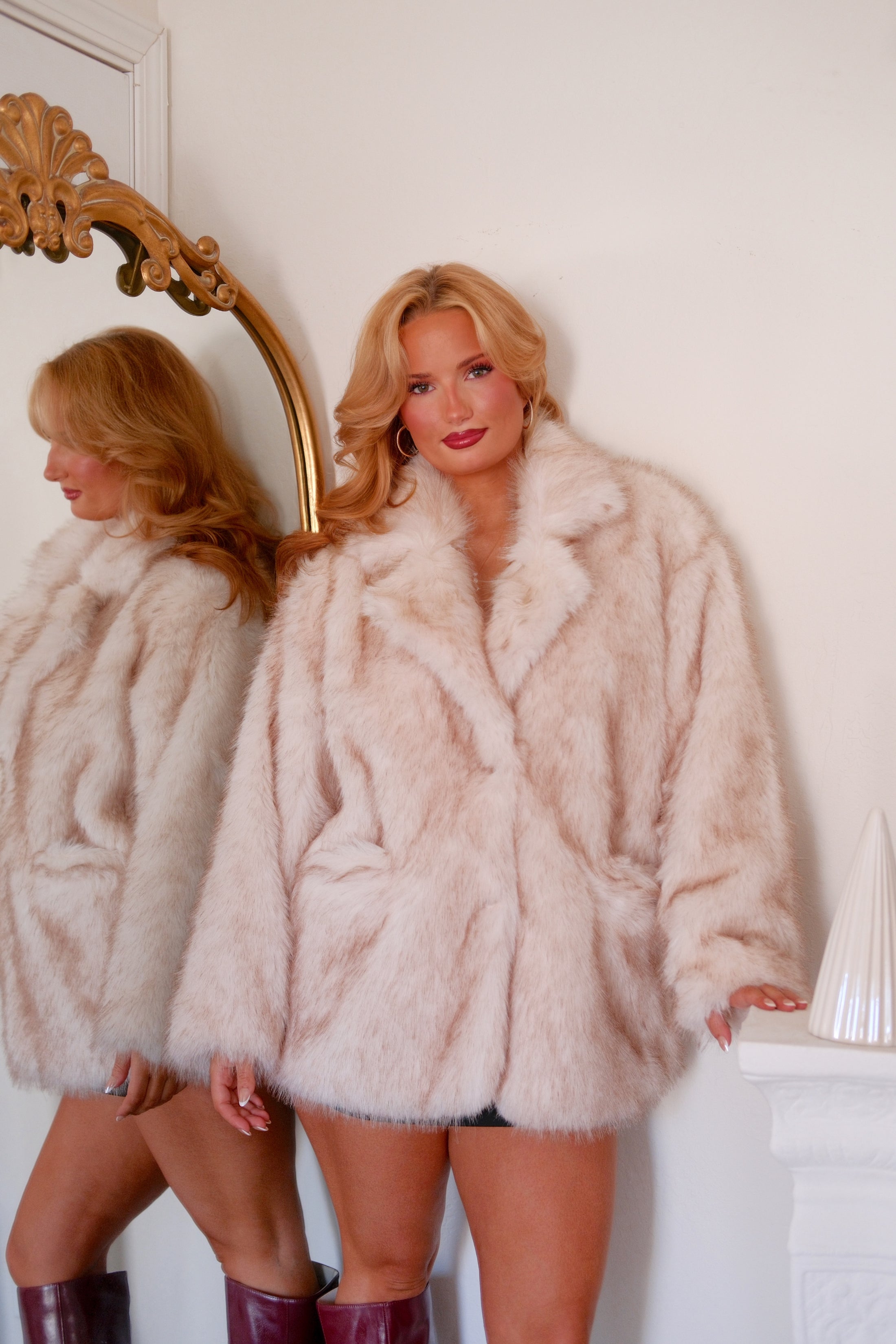 The Champagne Chalet Fur Coat