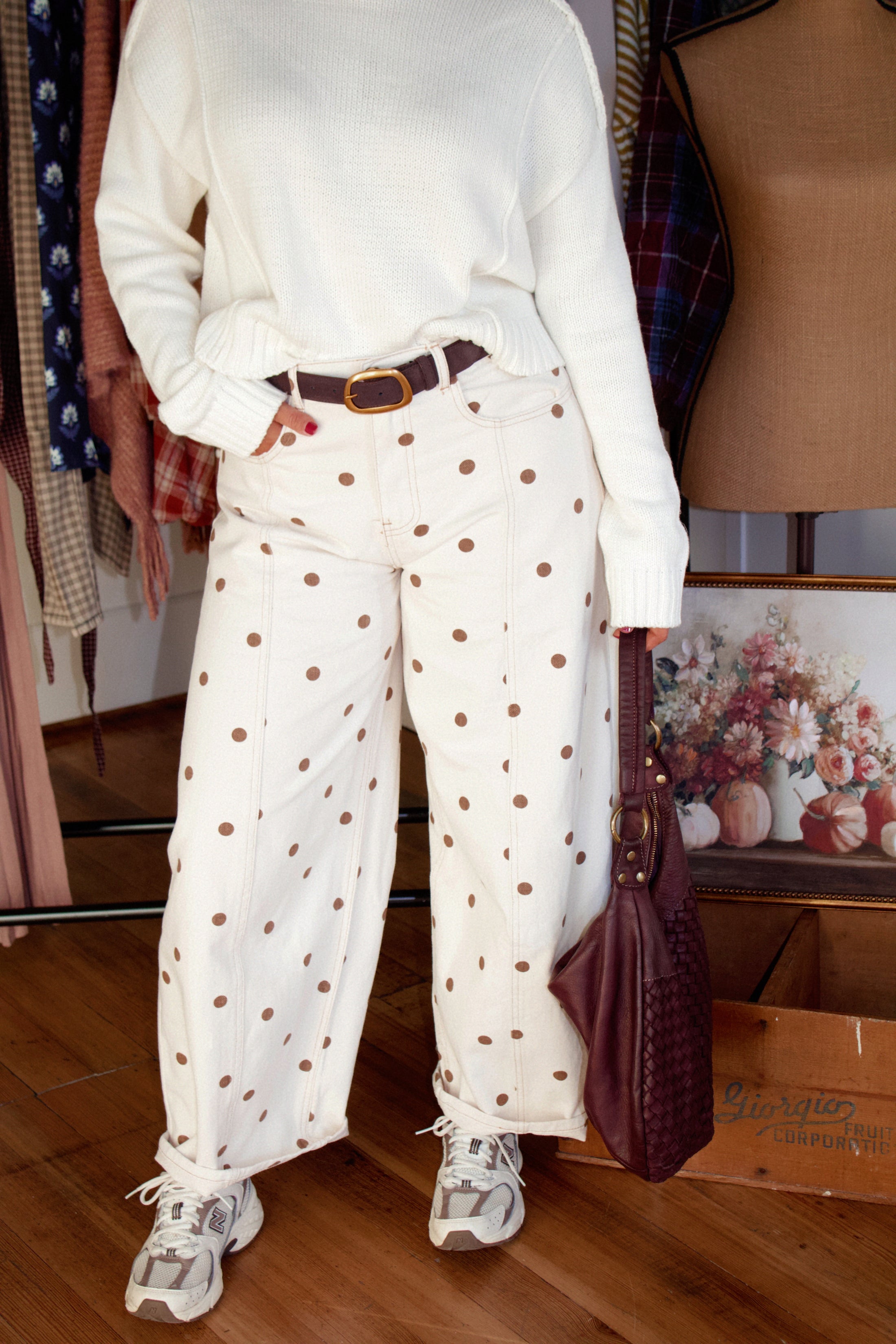 The Colette Dot Jeans - Brown