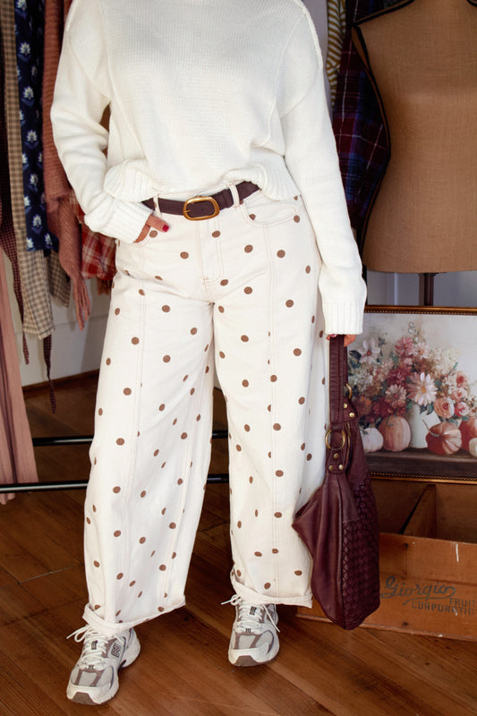 The Colette Dot Jeans - Brown