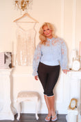 Load image into Gallery viewer, The Luxembourg Lace Blouse - Bleu Riviera
