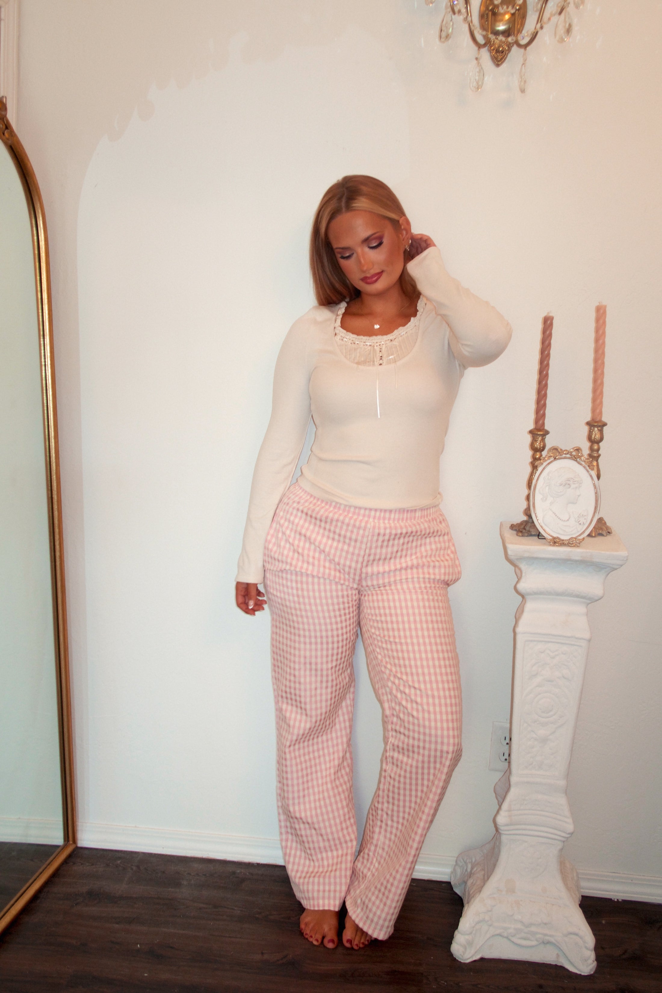 The Honey Meadow Gingham Pants