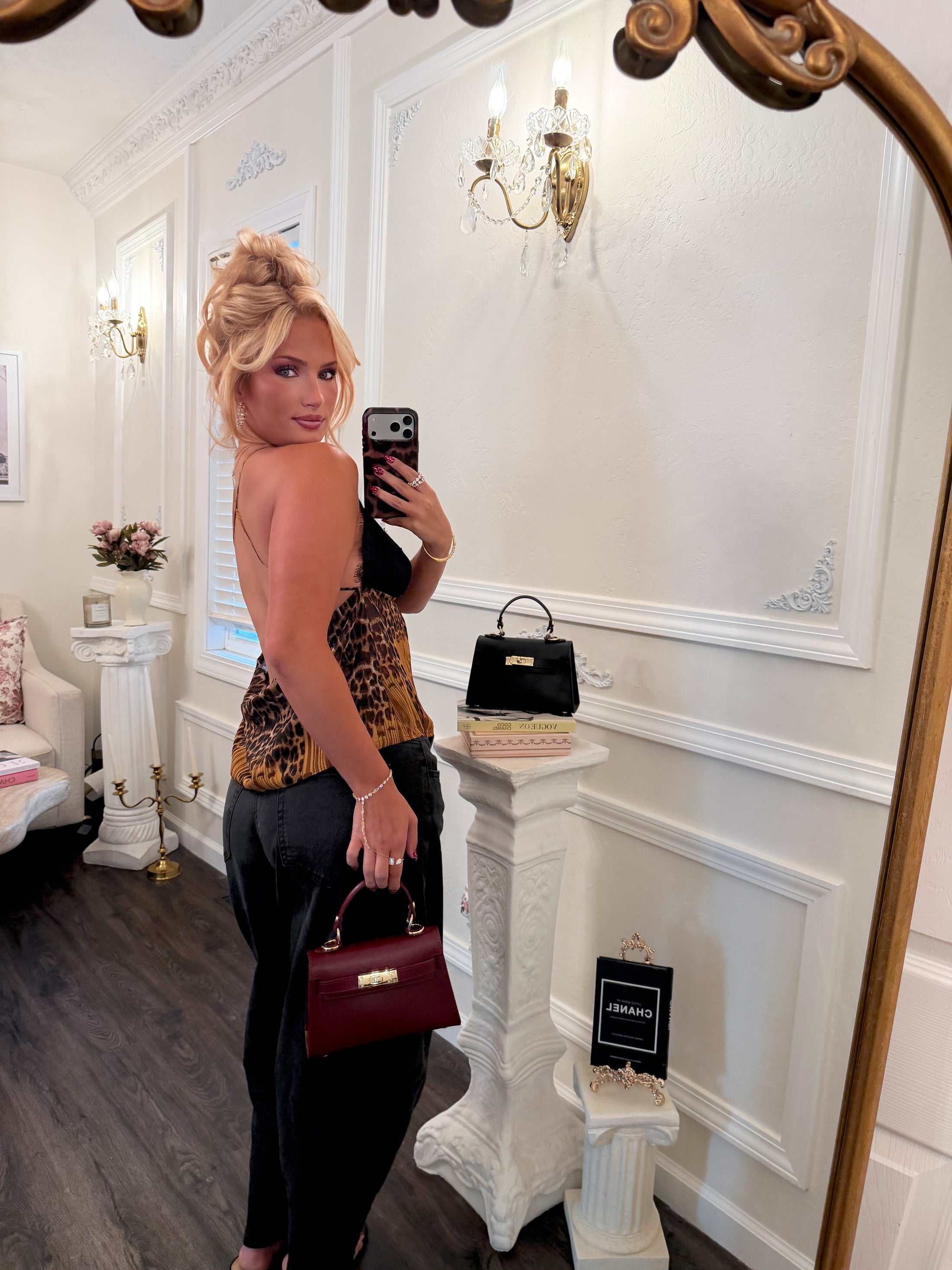 The Gianna Leopard Lace Cami