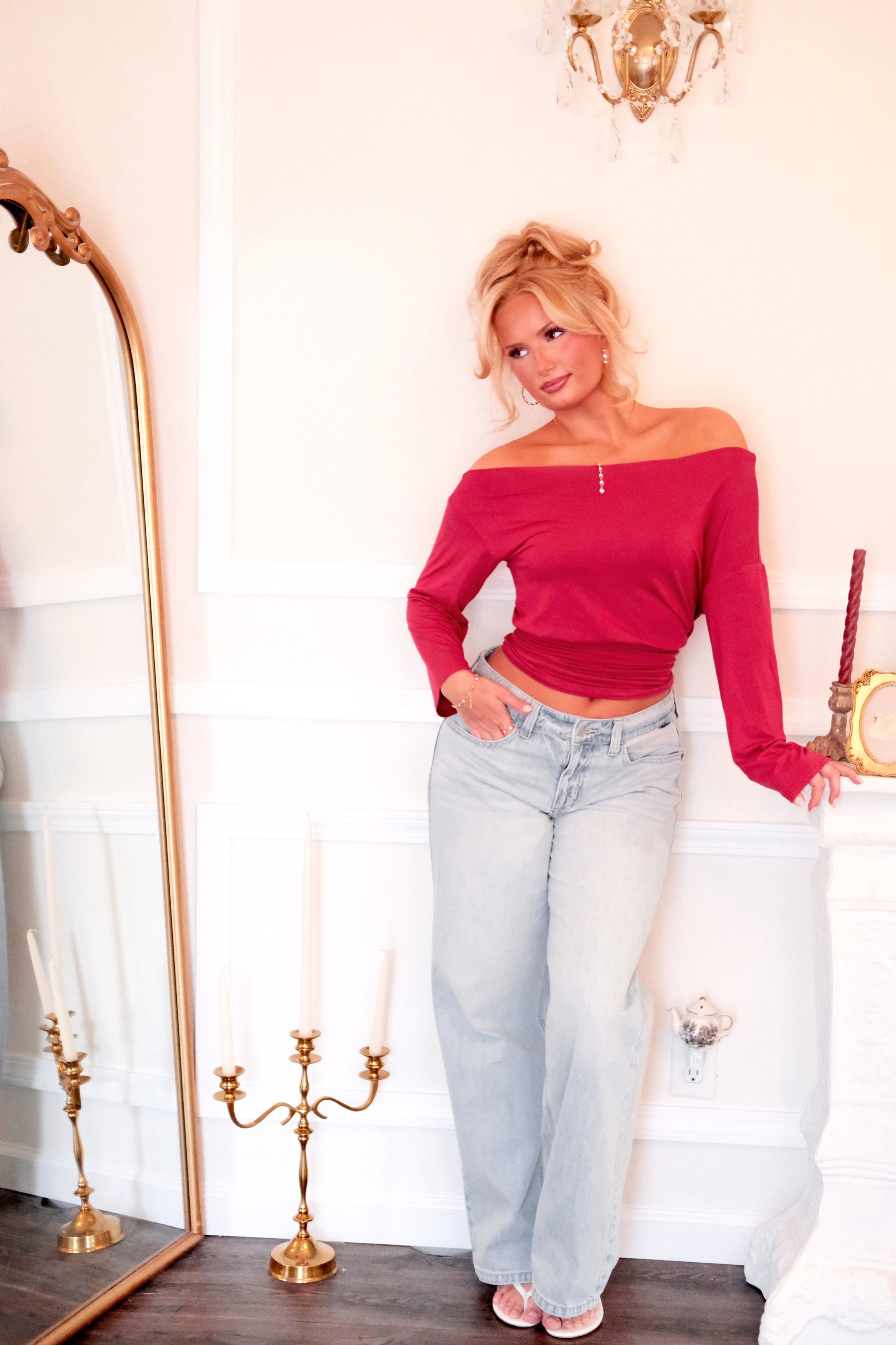 The Silhouette Top - Wine