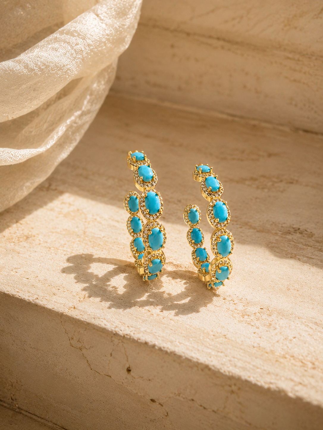 The Saint-Tropez Turquoise Hoops