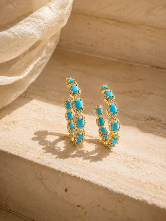 The Saint-Tropez Turquoise Hoops