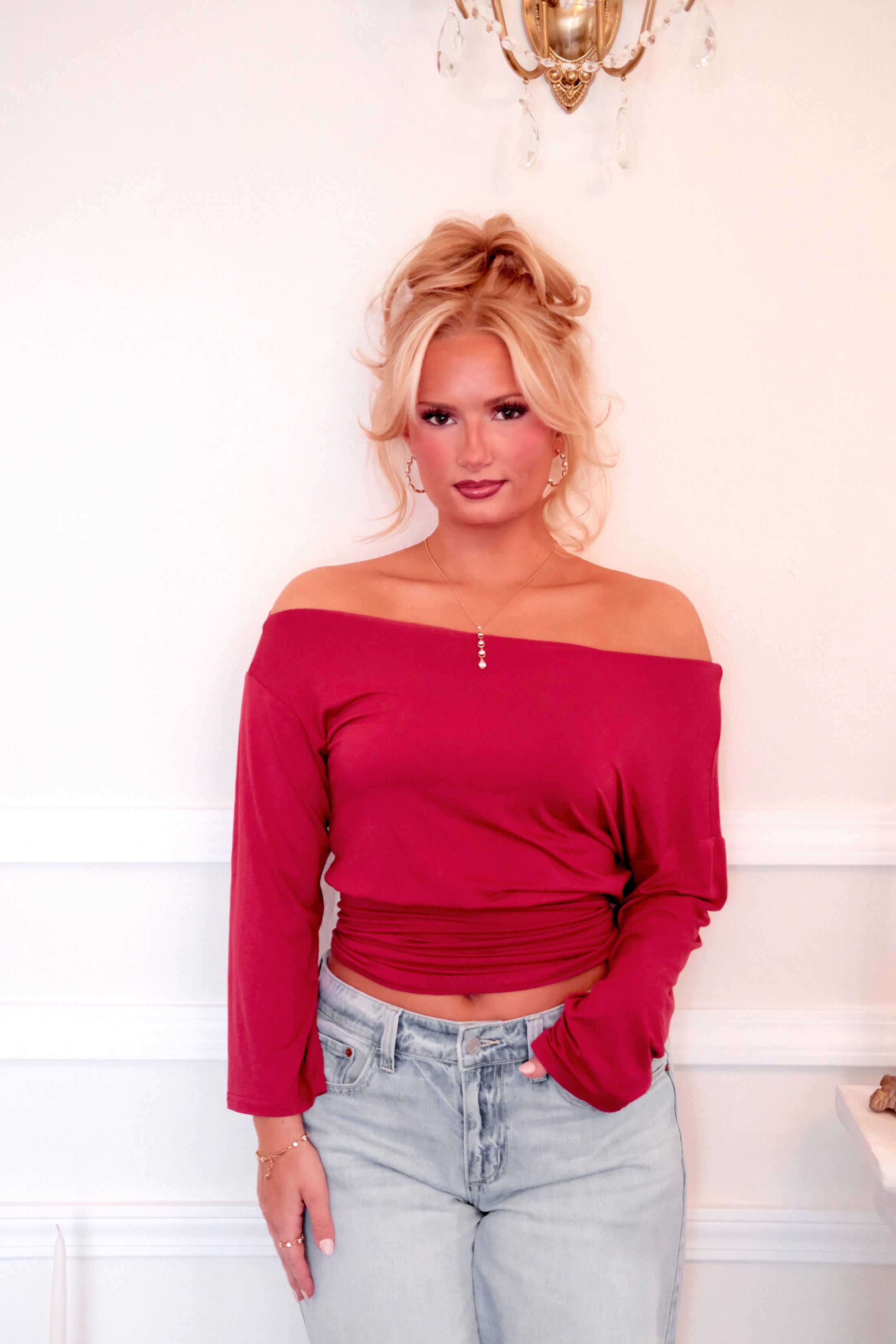 The Silhouette Top - Wine