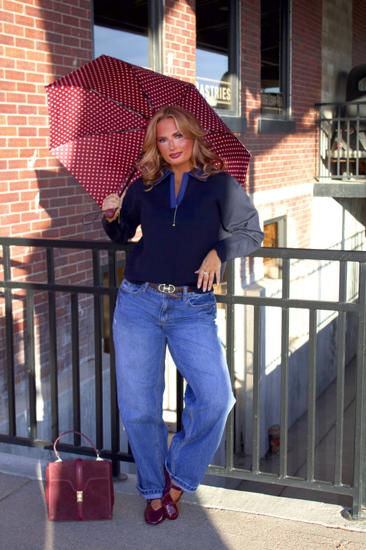 The Oxford Morning Pullover – Deep Navy