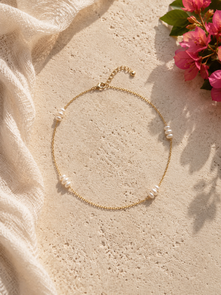 The Solène Pearl Anklet