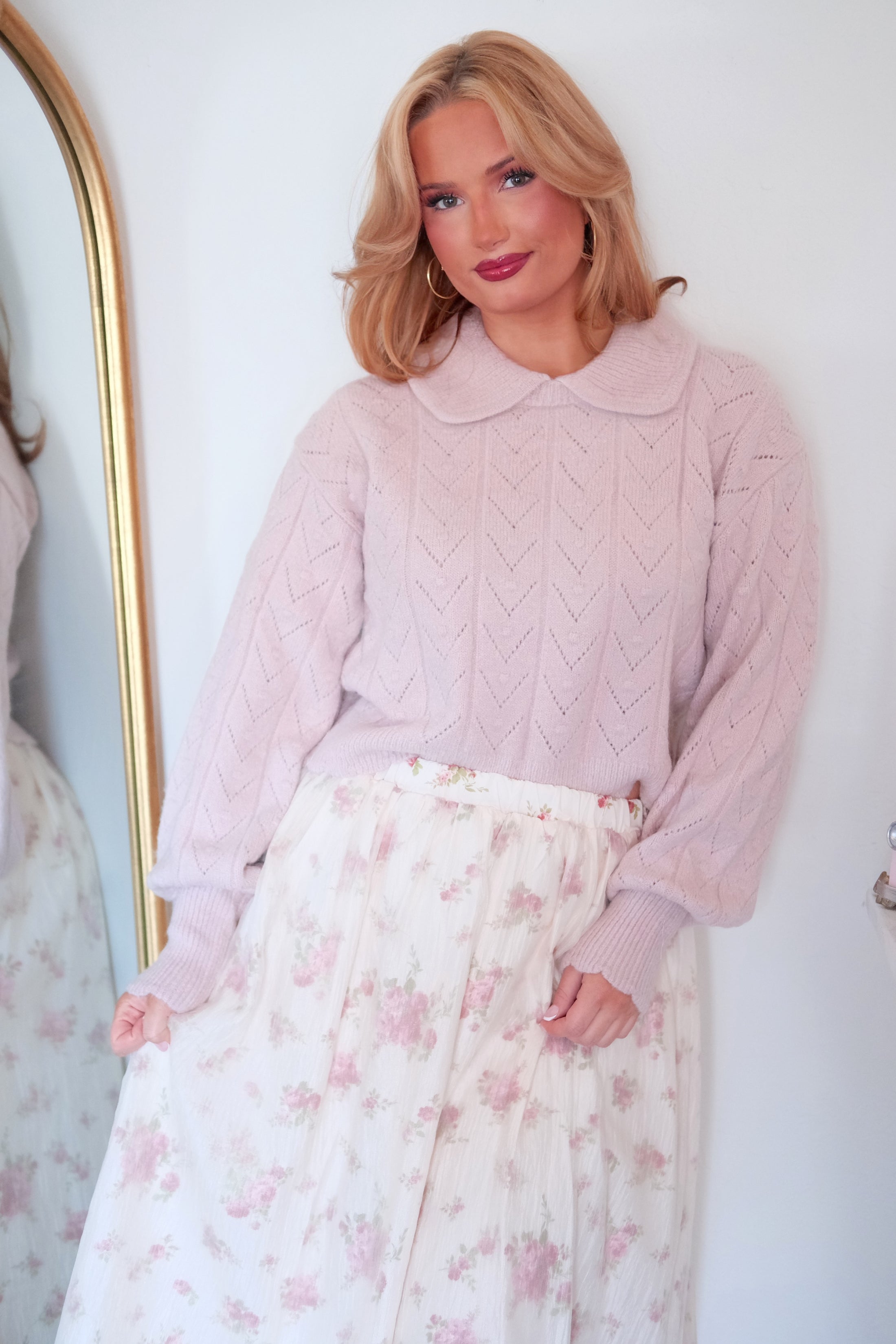 The Ballet Petal Collar Knit