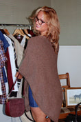 Load image into Gallery viewer, The Madeleine Poncho - Café Chestnut

