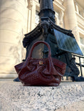Load image into Gallery viewer, The Tribeca Woven Handbag — Burgundy
