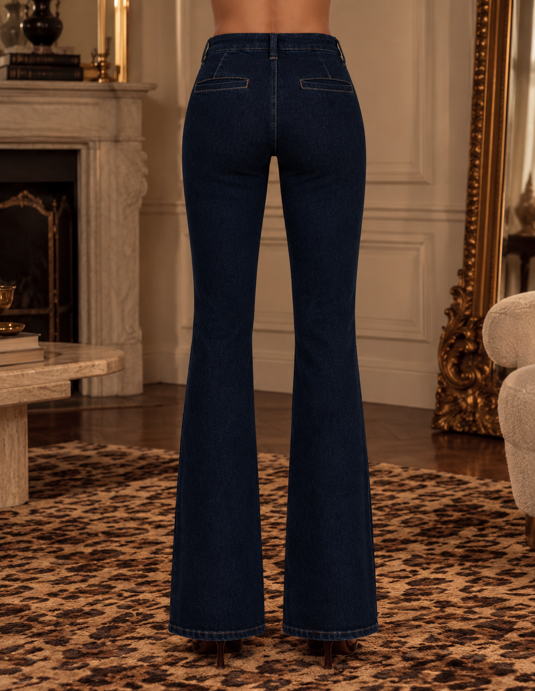 The Giselle Bootcut Jeans — Dark Indigo