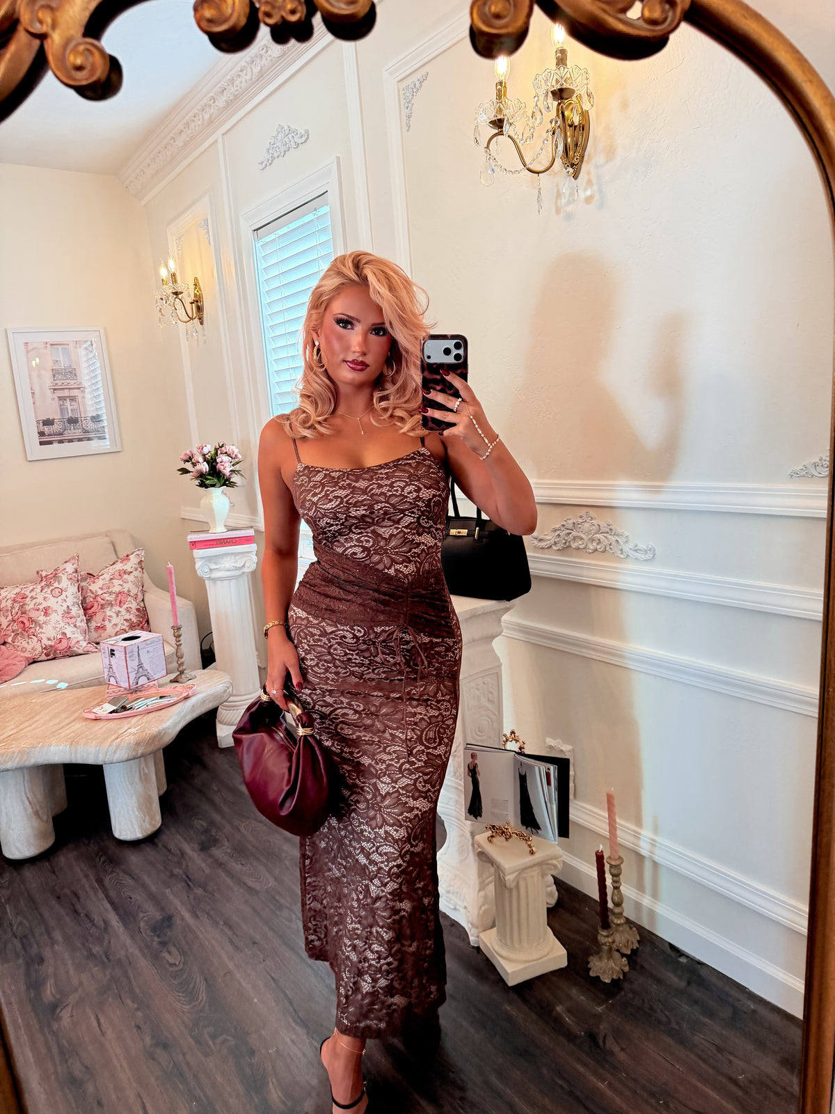 The Arabella Lace Midi Dress