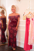 Load image into Gallery viewer, The Merlot Hibiscus Dress
