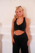 Load image into Gallery viewer, The Colette Ruffle Bra Top – Noir
