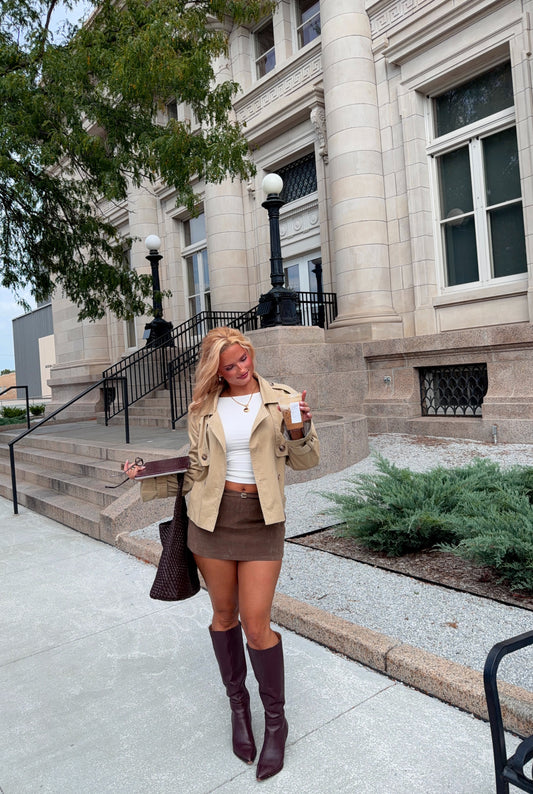 The Monroe Suede Skort Preorder 10.21