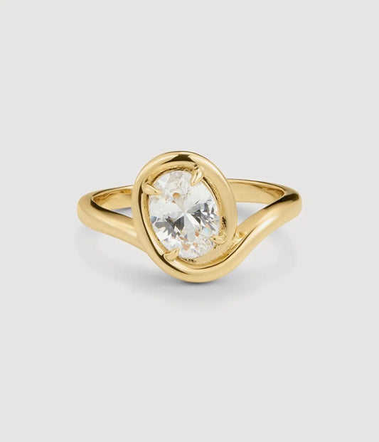 Bianco Nero Statement Ring