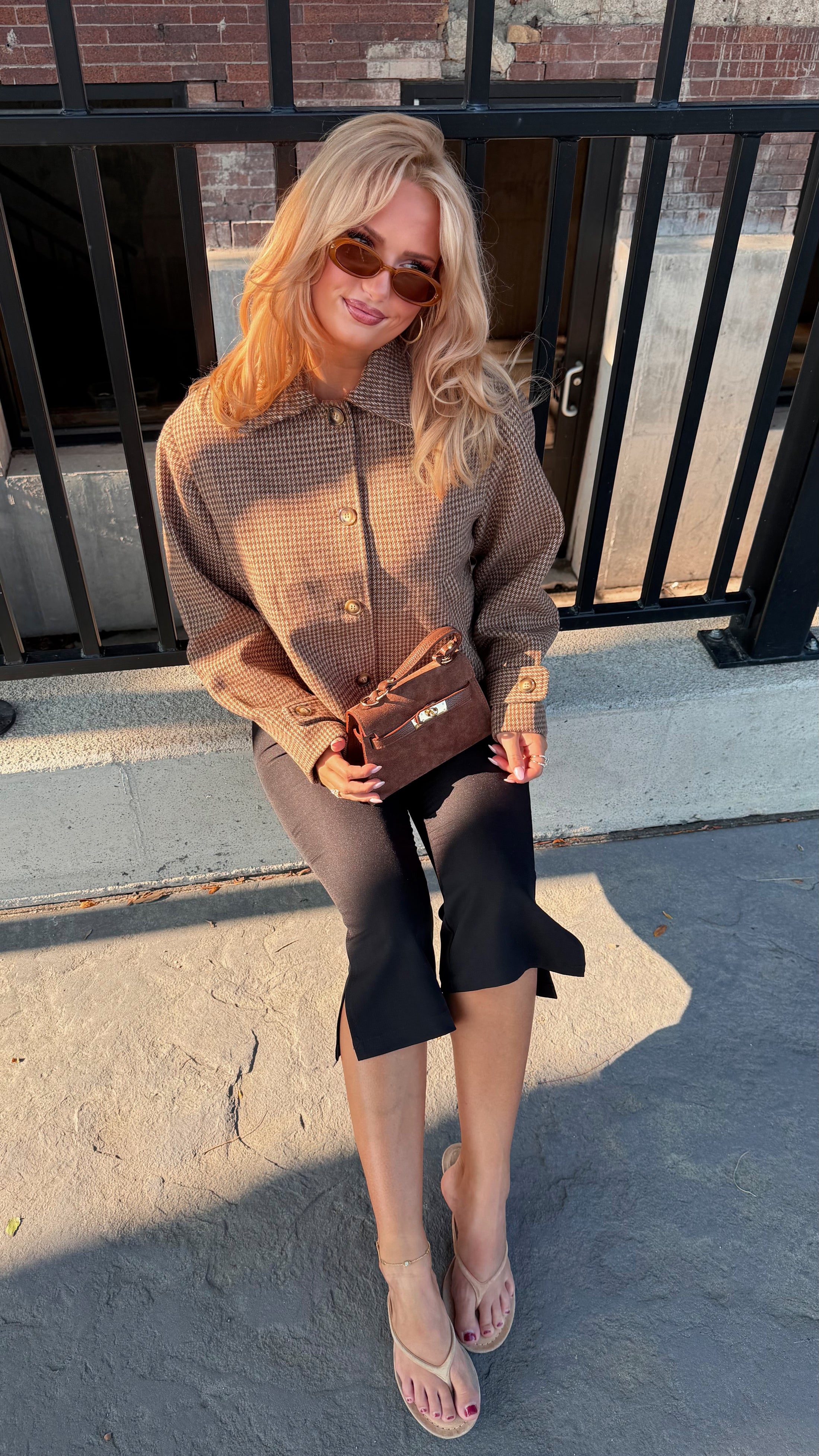 The Janáe Mini Bag - Chesnut Suede