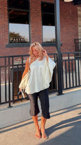 Load image into Gallery viewer, The Azure Soirée Silk Top – Parisian Pearl
