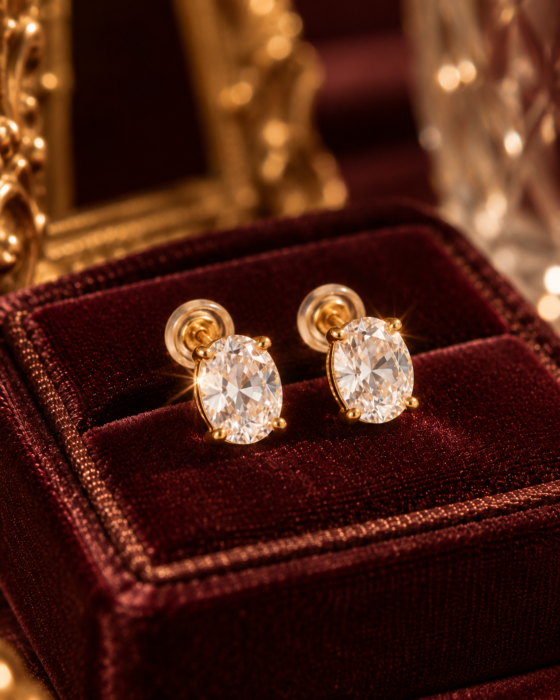 Émeraude Oval Studs