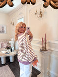 Load image into Gallery viewer, The Plum Heritage Stripe Terry Pullover
