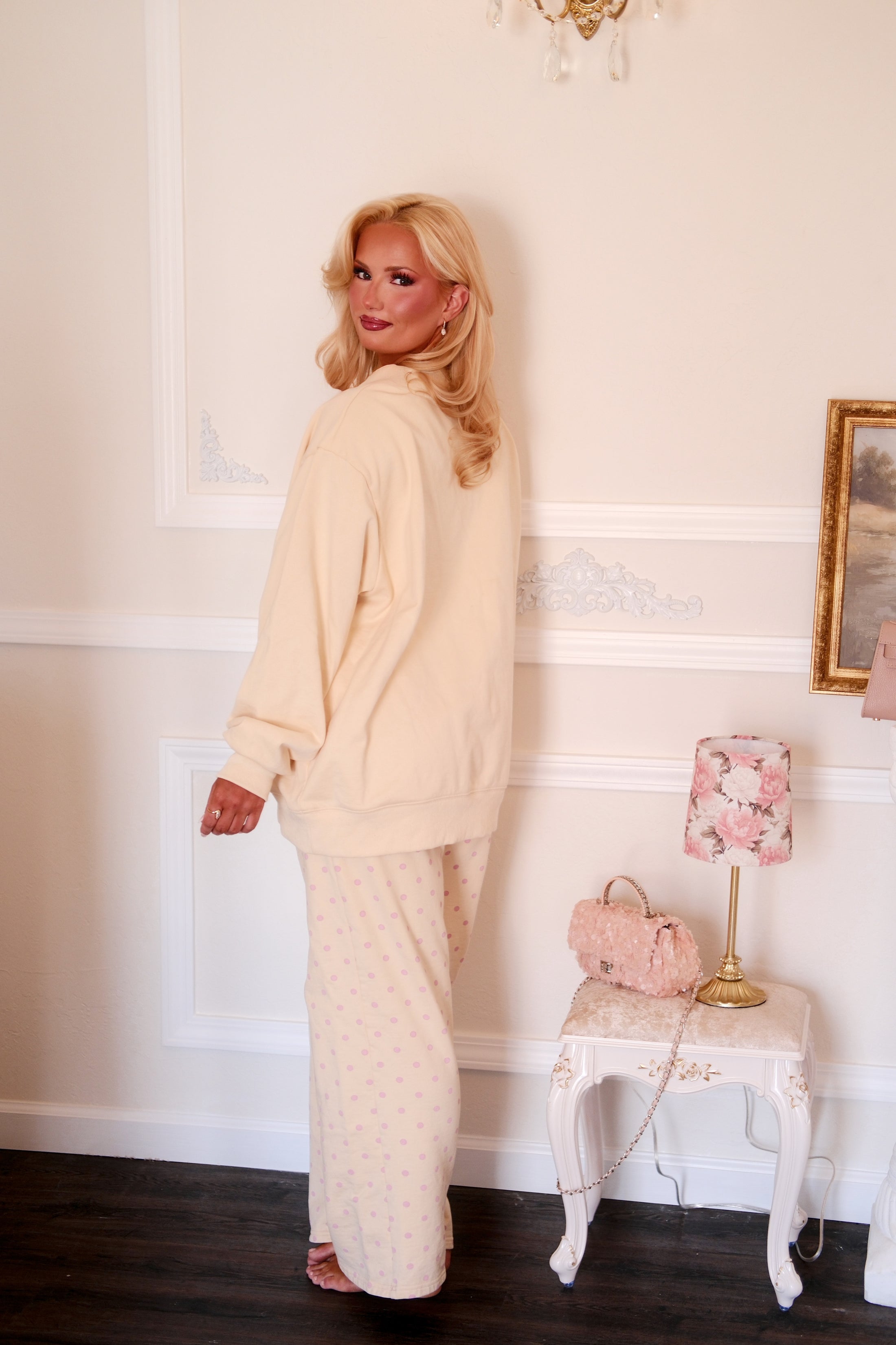 The Heavenly Dot Sweatpants - Butter