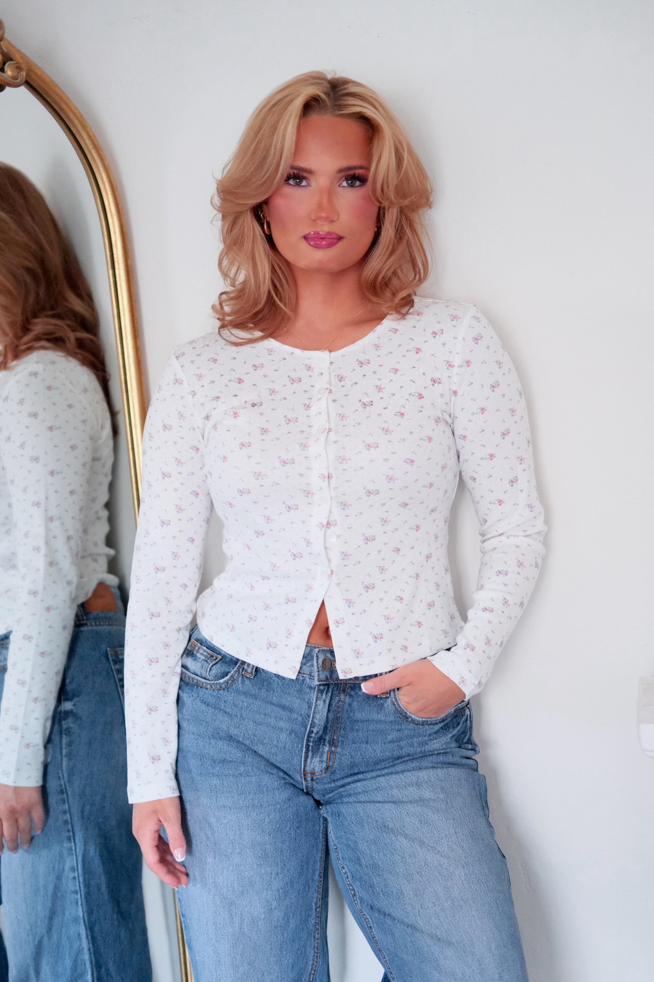 The Winter Wonderland Pointelle Top